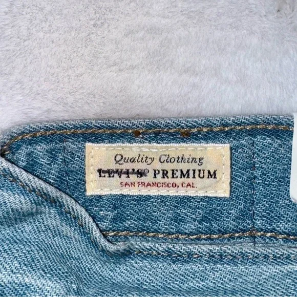 NWT Levi's 24 x 31 High Waist Waisted Loose Blue Jeans Premium Wide Stra… - Picture 6 of 10